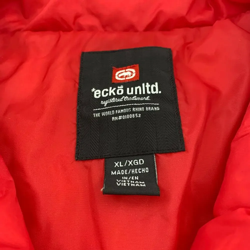 Ecko Unltd Red Puffer Coat Size XL rn0100852